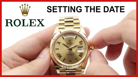 how to set date and time on rolex|adjust date on rolex datejust.